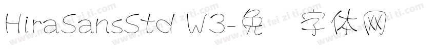 HiraSansStd W3字体转换